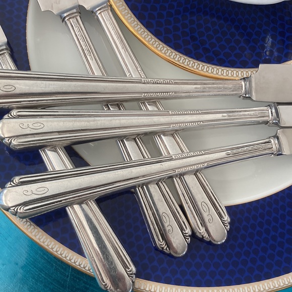 Set of Six Knives Monogram E - Picture 2 of 11